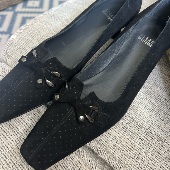Stuart Weitzman Shoes - Stuart Weitzman Black Suede Loafers
